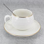 Hexa Cup And Saucer White Finish, thumbnail 1 of 6