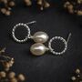 Sterling Silver White Freshwater Pearl Rope Stud Earrings, thumbnail 3 of 8