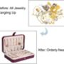 Small Pu Leather Jewellery Travel Box Organiser, thumbnail 4 of 6