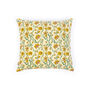Bahar Floral Yellow Cushion Cover, thumbnail 2 of 4