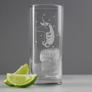 Personalised Unicorn Engraved Glass, 3 of 3