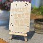 Personalised Wooden World Best Dad Father's Day Plaque, thumbnail 1 of 6