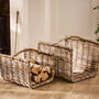 Anthien Buff Wicker Log Basket, thumbnail 1 of 6