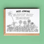 Personalised Bloomin' Best Colour In Card For Teacher, thumbnail 2 of 3