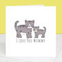 Mummy Cat And Kitten Personalised Card, thumbnail 4 of 4