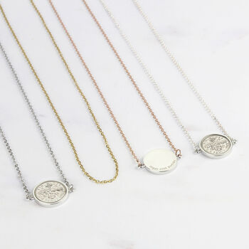 Personalised 60th Birthday Sixpence Coin Necklace, 9 of 12