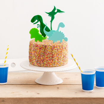 Children's Blue Dinosaurs Party Cake Topper Collection, 2 of 3