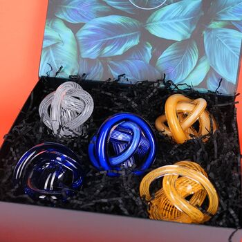 Golden Helix Hand Blown Glass Knot, 3 of 4