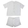 Ladies White Cotton Short Pyjama Set 'Betty', thumbnail 7 of 7