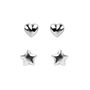 Hearts And Stars Sterling Silver Earring Set, thumbnail 2 of 4
