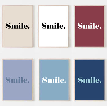 Smile Bold And Colourful Happy Art Print, 5 of 6