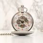 Engraved Silver Pocket Watch Single Opening, thumbnail 2 of 4