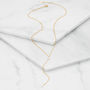 Delicate Silver Rose Or Gold Pearl Lariat Necklace, thumbnail 4 of 7