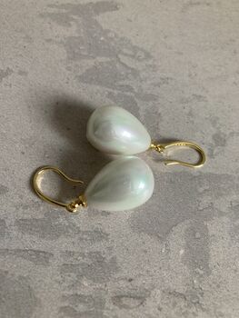 Pearl Droplet Drop Earrings, 5 of 8