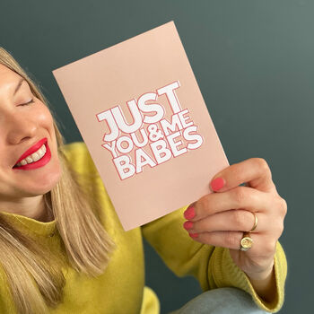 Just You And Me Babes Valentines Card, 2 of 6