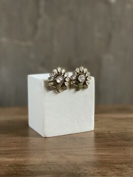 Gloria Polki Statement Studs | Birthday Gift For Her, 2 of 7