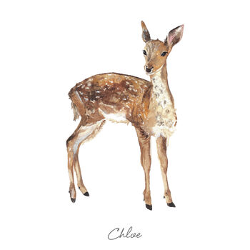 Personalised Deer Art Print, 4 of 5