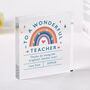 Wonderful Teacher Gift Acrylic Plaque Keepsake, thumbnail 1 of 5