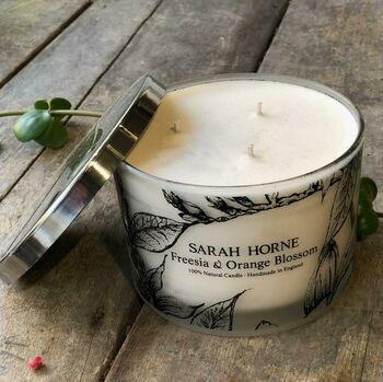 Luxury Freesia And Orange Blossom Candle In A Gift Box, 4 of 5