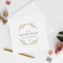 To My Mum And Dad Wedding Card | Gold Wreath, thumbnail 1 of 3