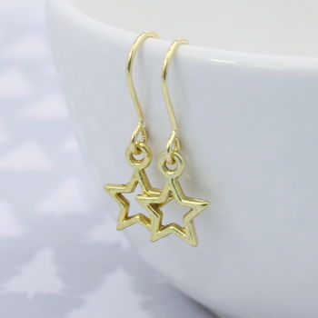 Gold Plated Star Earrings, 6 of 10
