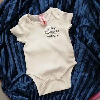 Personalised Hand Embroidered Baby Grow, 4 of 8