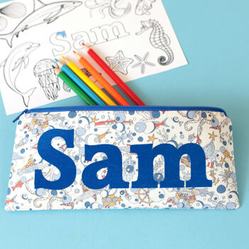 Sea Creatures Personalised Colouring Letterbox Gift Set, 2 of 5