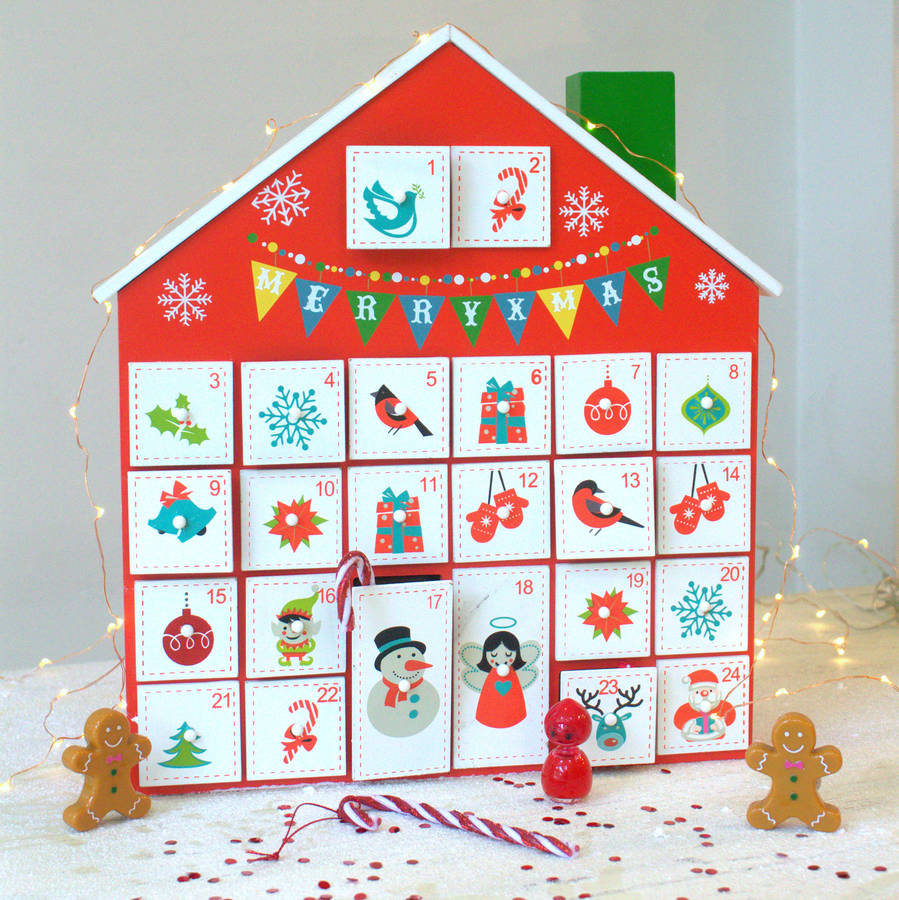 Christmas House Advent Calendar Wooden 2023 Cool Top Most Popular