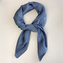 Steel Blue Silky Square Scarf, thumbnail 1 of 3