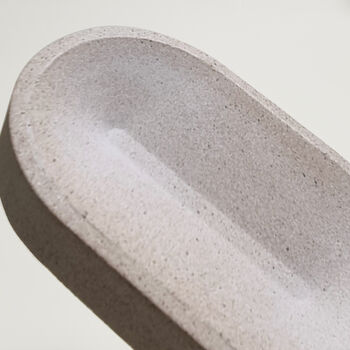 Modern Handmade Self Draining Stoneware Soap Dish, 3 of 10