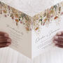 Whimsical Autumn Wedding Order Of Service, thumbnail 1 of 2