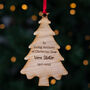 Personalised Wooden Christmas Tree Memorial Bauble, thumbnail 4 of 7