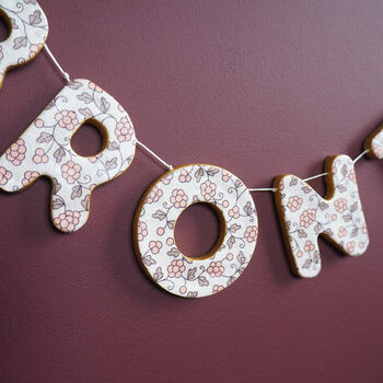 Personalised Floral Clay Name Garland, 6 of 6