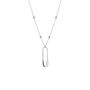Sterling Silver Safety Pin Necklace With Beaded Chain, thumbnail 10 of 11