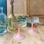 Set Of Two Pink Stemmed Twirl Champagne Coupes, thumbnail 1 of 1