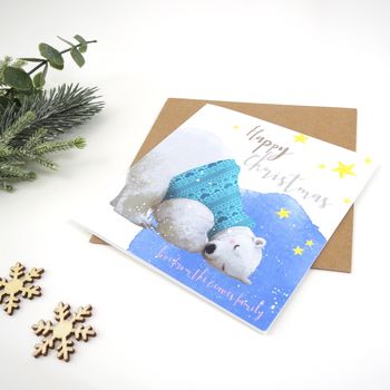 Personalised Polar Bear Christmas Card, 2 of 3