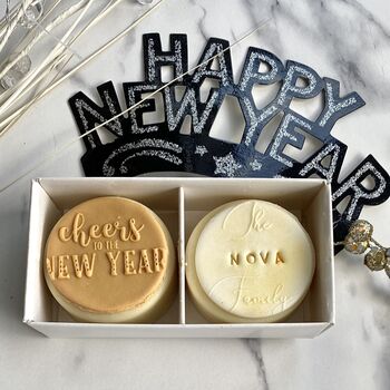 'Happy New Year' Personalised Twin Chocolate Oreo Gift, 9 of 12