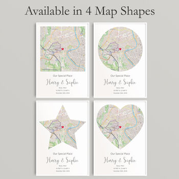 Where Our Journey Began Personalised Map Print Anniversary Gift, 5 of 12