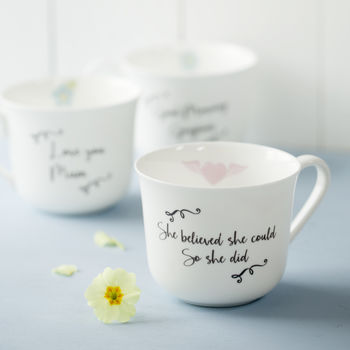 Favourite Quote Personalised Bone China Breakfast Cups, 3 of 4