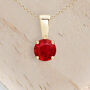 Genuine Ruby Necklace In 9ct Gold, thumbnail 1 of 12