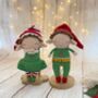 Crochet Christmas Elves, Knit Elf Toy, thumbnail 1 of 7