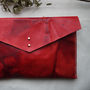 Leather Hand Dyed Tie Dye Vibrant Clutch Bag, thumbnail 8 of 10