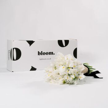 Polar White Iris Fresh Flower Bouquet, 2 of 3