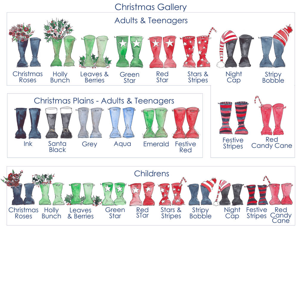 Christmas Welly Boot Personalised Cushion Cover By This Is Nessie