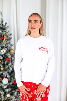 Family Christmas 'Believes' Personalised Pyjamas Available In Red And Green, 8 of 12