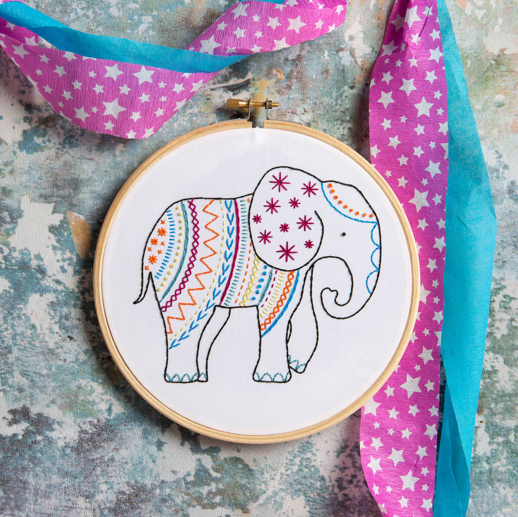 Elephant Embroidery Kit, 1 of 7