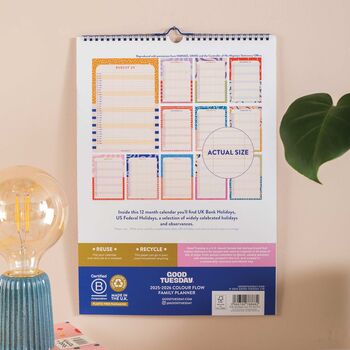 2025–2026 A3 Academic Family Calendar | Colour Flow, 7 of 8