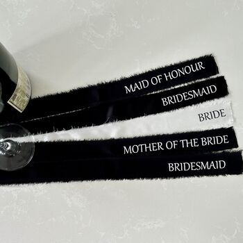 Personalised Wine Ribbons, Place Cards, Table Settings, 3 of 6