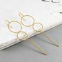Rose Gold Plated Silver Double Hoop Ear Cuff Earring, thumbnail 3 of 7