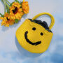 Smile Face Straw Basket Bag, thumbnail 1 of 7